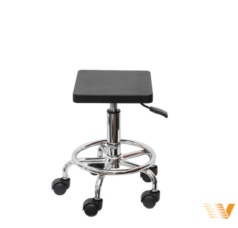 Ghế mặt vuông trơn (chân bánh xe) C28