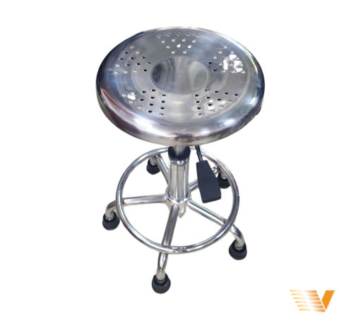 Ghế nấm mặt inox có lỗ ( chân chết)