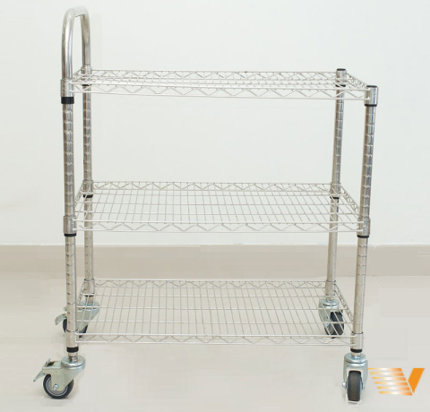 Xe đẩy inox lưới