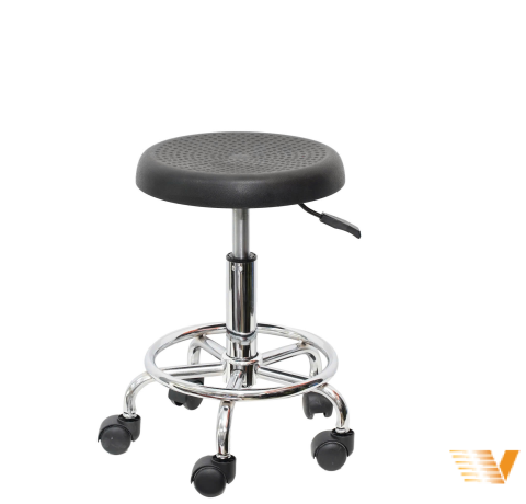 Ghế nấm tròn có để chân C10  ( chân bánh xe)